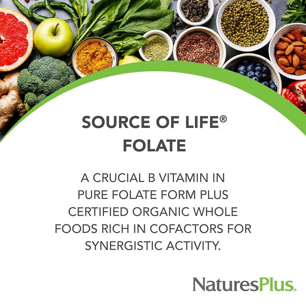 NaturesPlus Source of Life Garden Folate - 60 Capsules - image 2