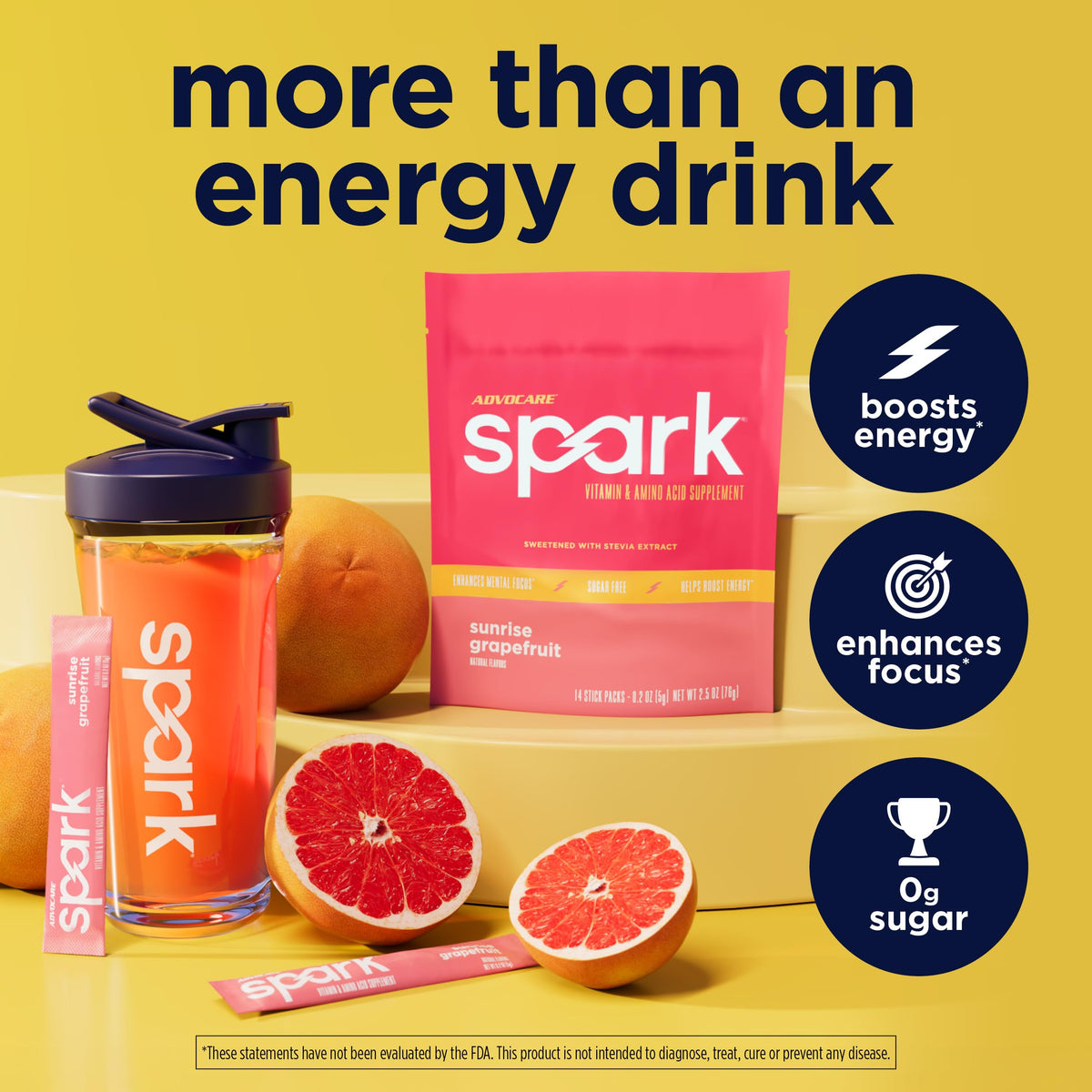 AdvoCare Spark Energy & Focus Drink Mix, Sunrise Grapefruit