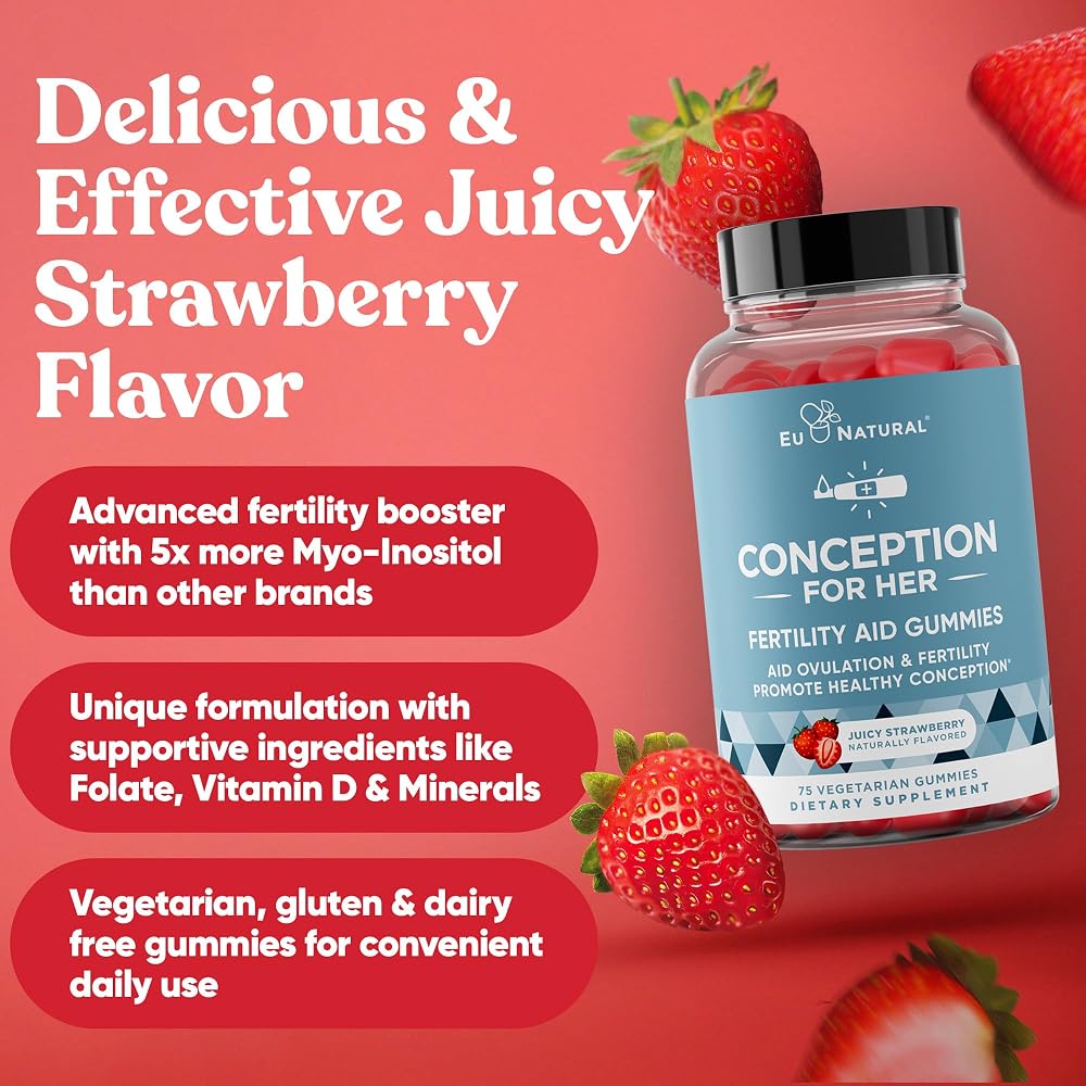 Eu Natural Conception for Her Fertility Gummies with Myo-Inositol - 75 Gummies - image 3