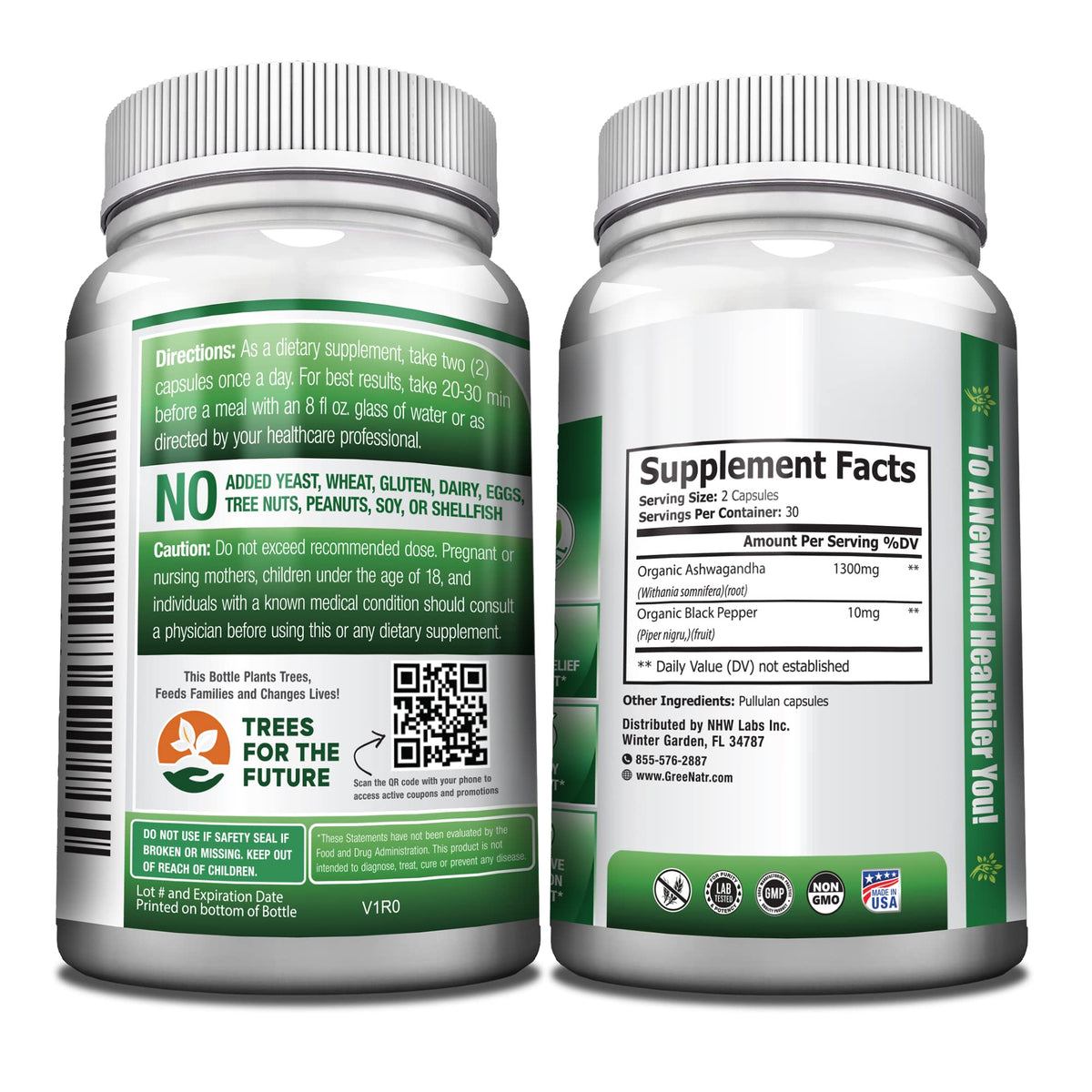 GreeNatr Organic Ashwagandha Capsules with Black Pepper - image 7