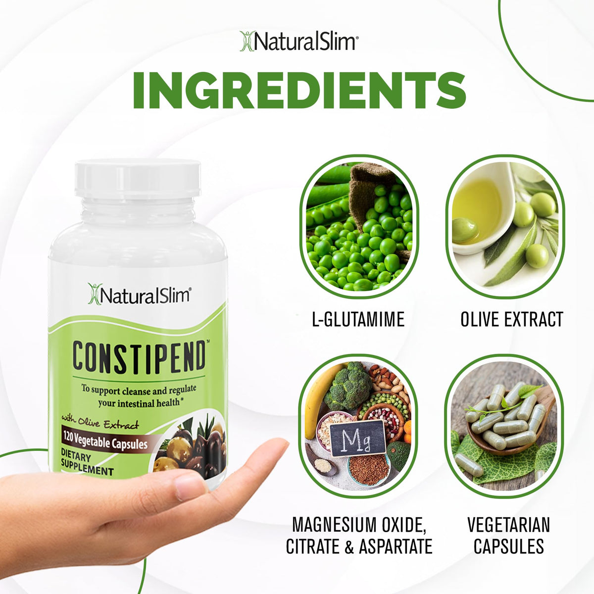 NaturalSlim Constipend Magnesium Oxide for Constipation Relief