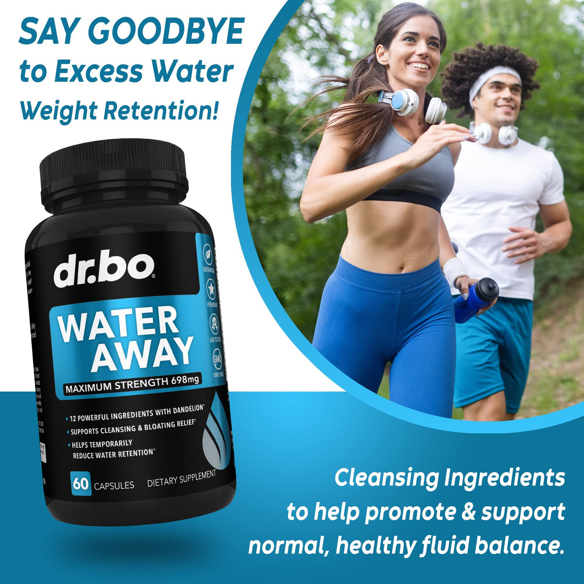 DR. BO Water Pills Diuretic Supplement - 60 Capsules - image 3
