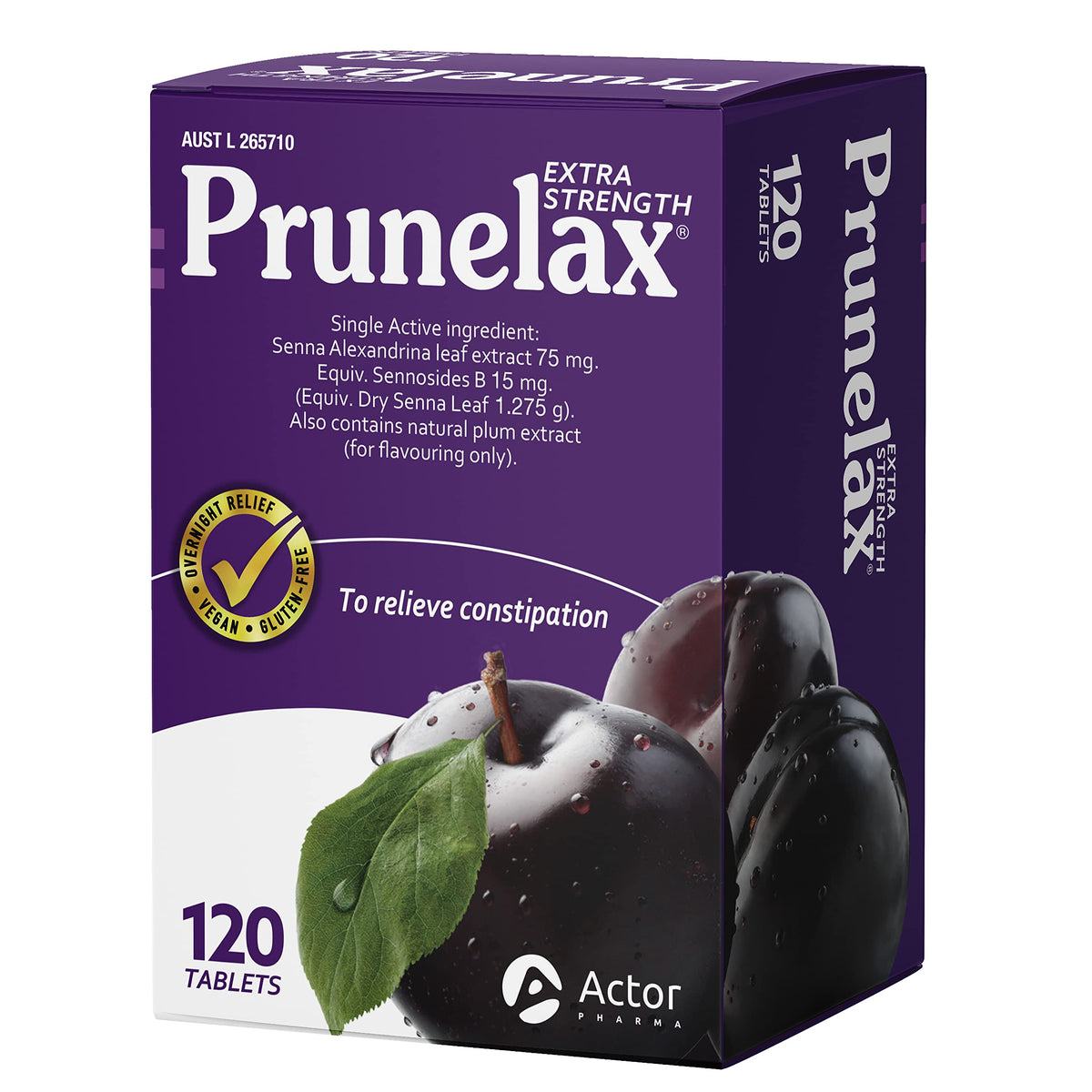 Prunelax Extra Strength Natural Laxative Tablets - 120 Tablets