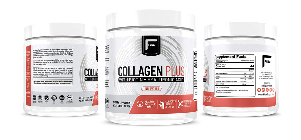 Flow Supps Collagen Peptides Protein Powder with Hyaluronic Acid & Biotin - 348g - image 5