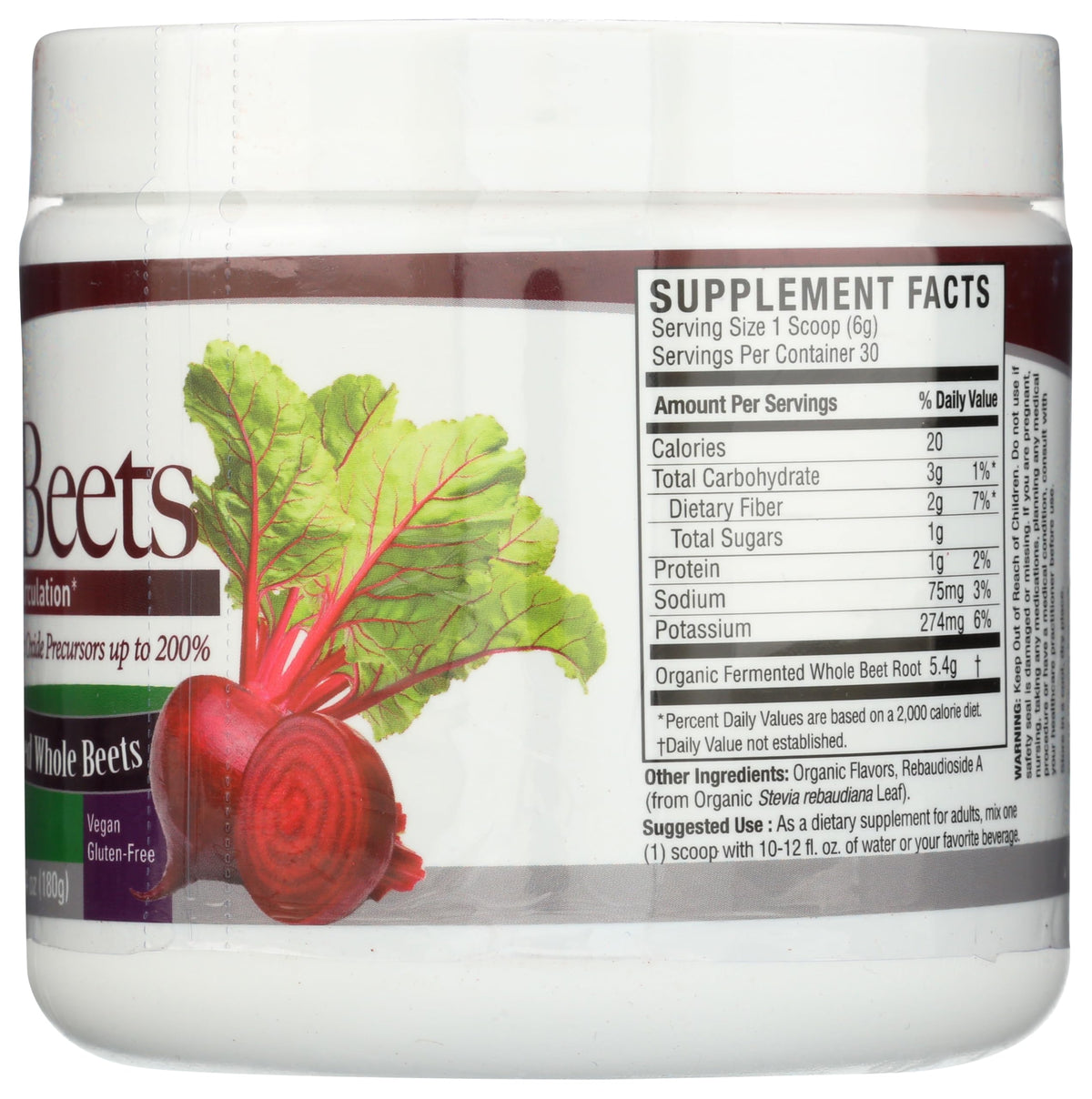 Nature's Answer Whole Beet Root Powder Organic Fermented - 6.34 oz - image 5