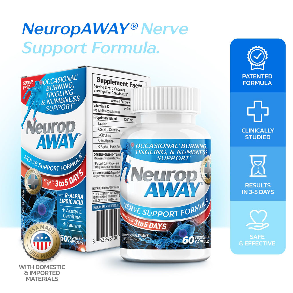 NeuropAWAY Nerve Support Supplement - 60 Capsules - image 2