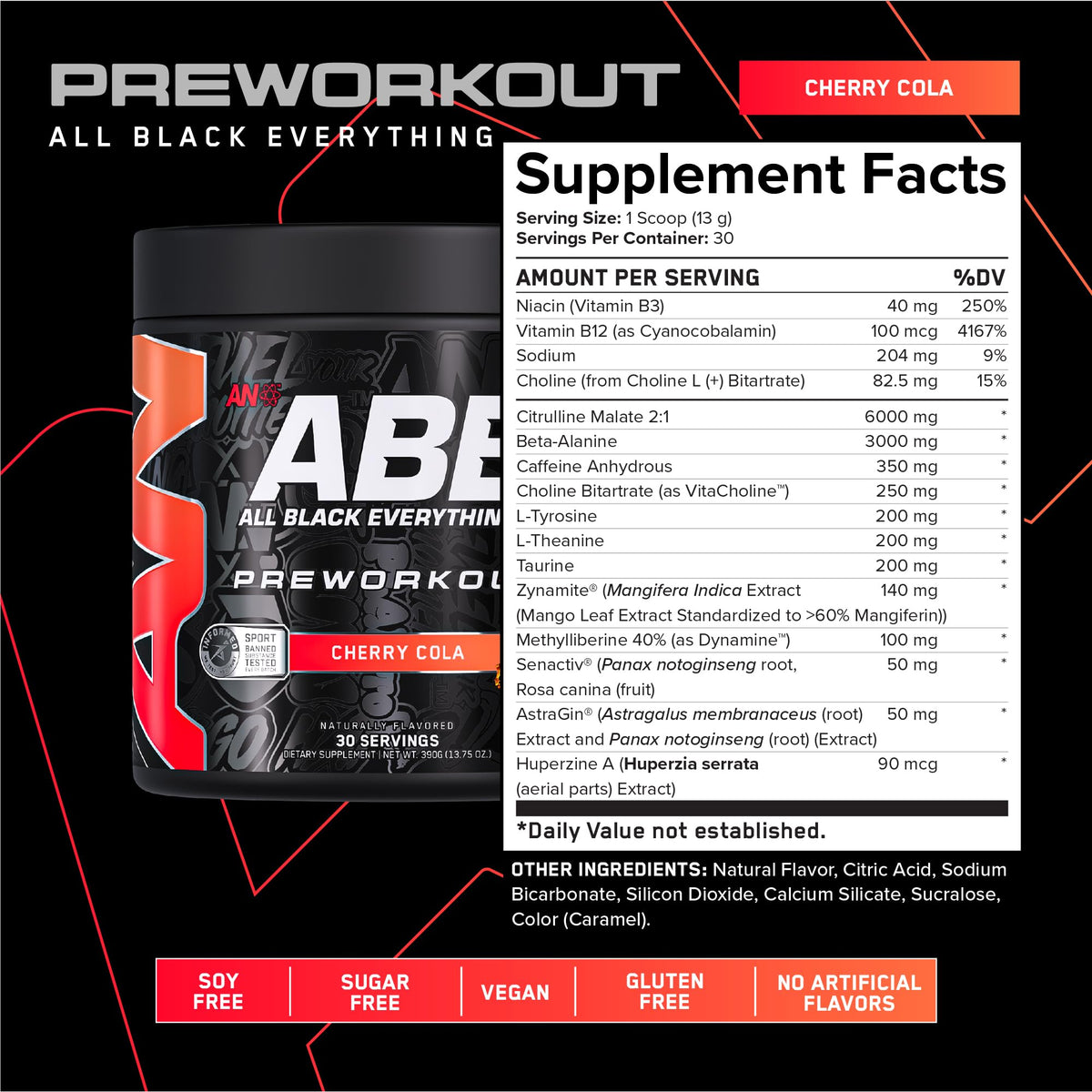 ABE all black everything All Black Everything Pre Workout Powder