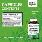 Wild & Organic Gymnema Sylvestre Capsules 600 mg - Overall Support