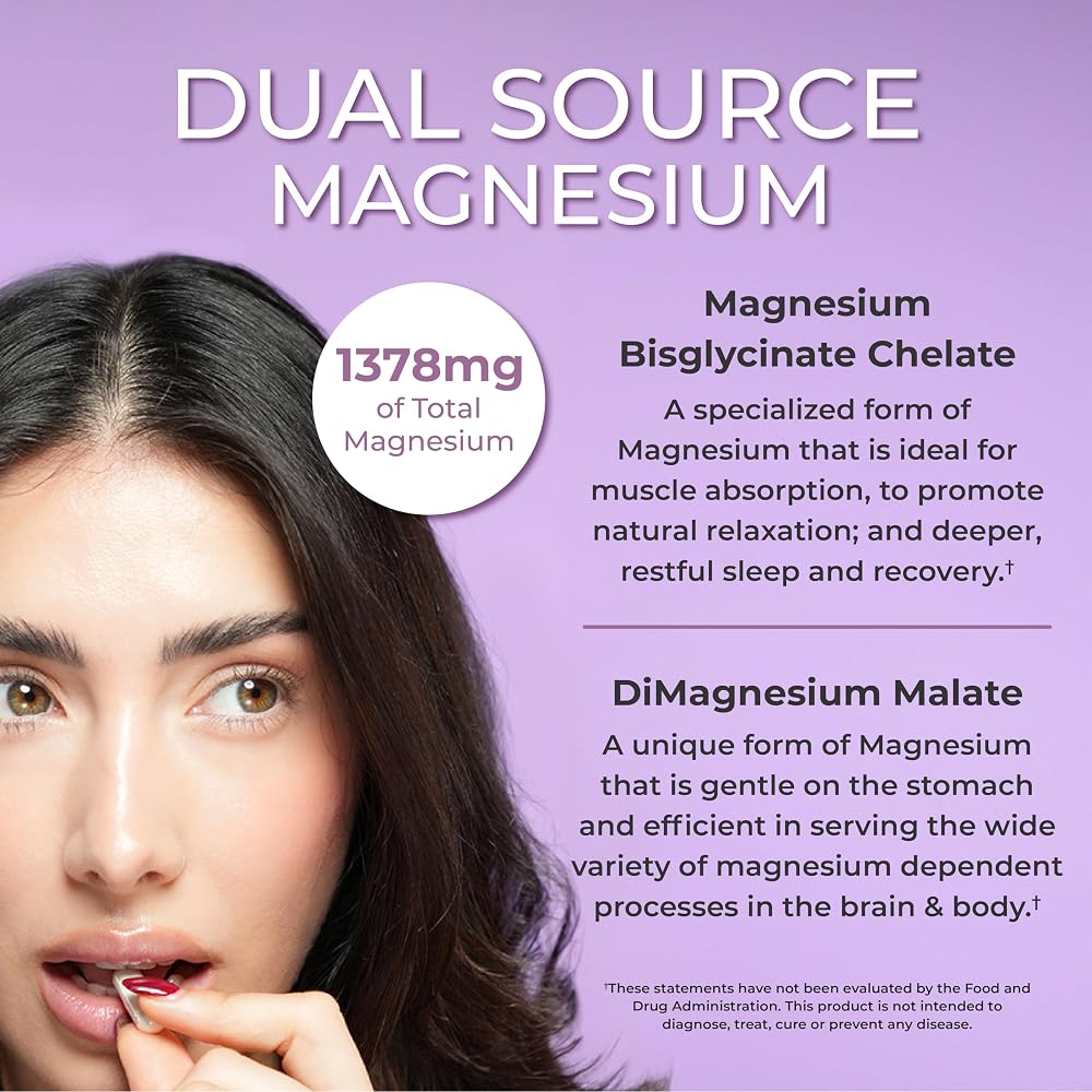 One Sol Dual-Source Magnesium Bisglycinate for Sleep - 60 Capsules - image 2