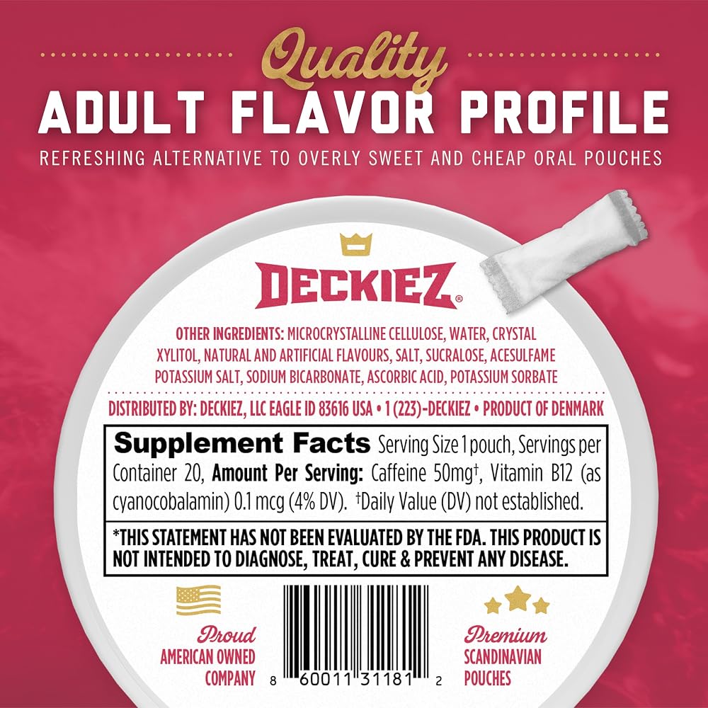 Deckiez Energy Pouches Sugar Free Caffeine 50mg - 100 Count - image 5