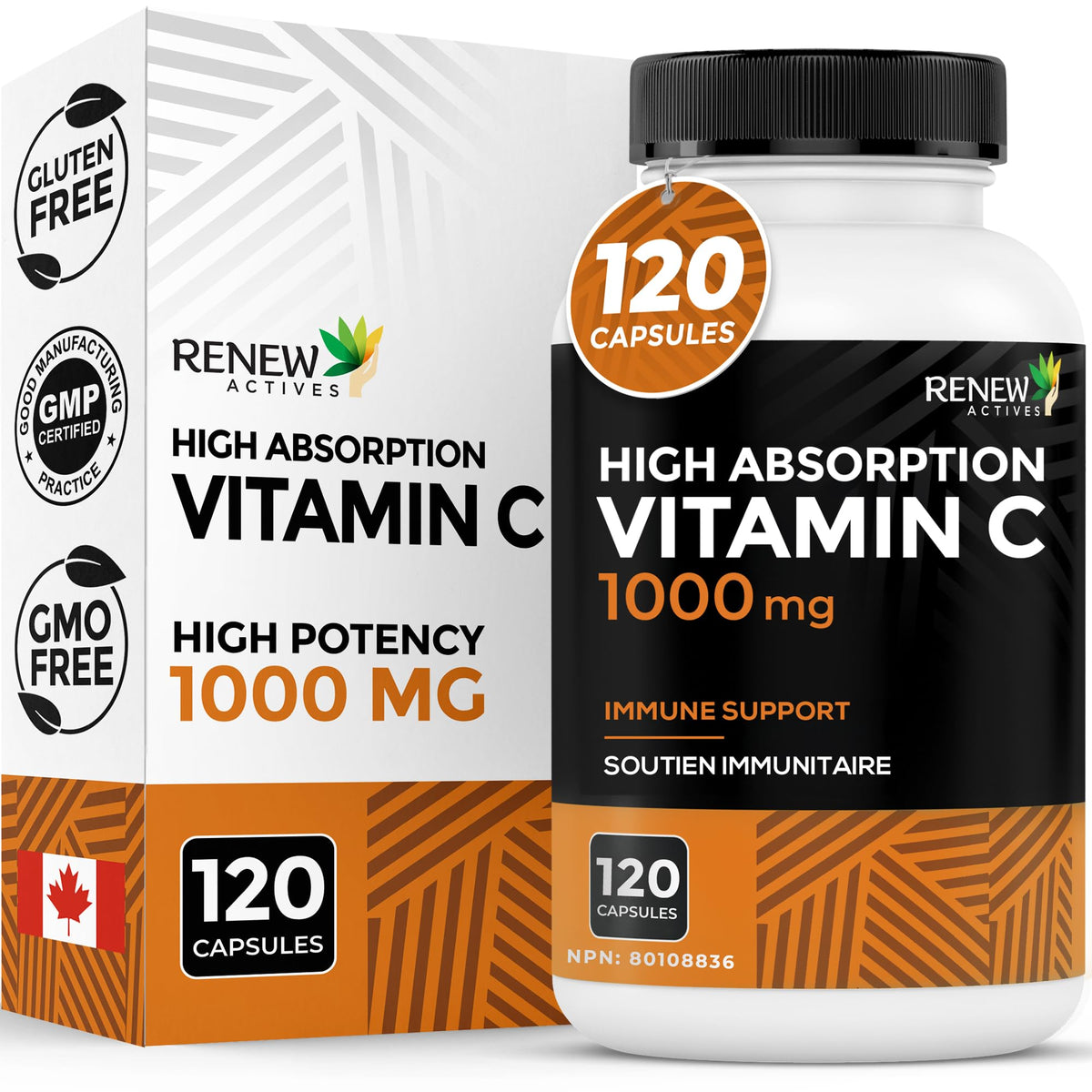 Renew Actives Maximum Strength Vitamin C 1000mg - 120 Capsules
