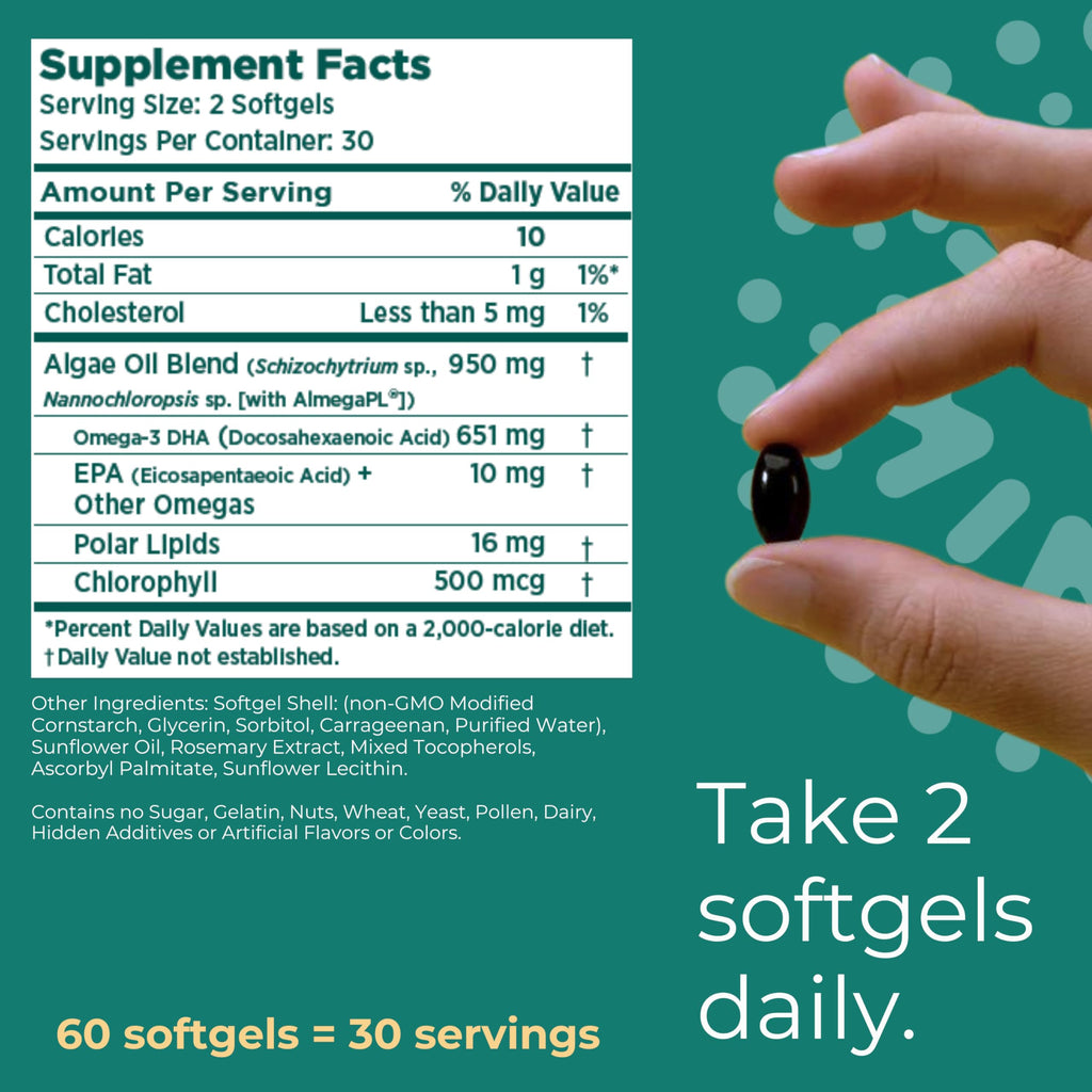 Iwi Omega-3 Sport Plant-Based Algae DHA - 60 Softgels - image 6