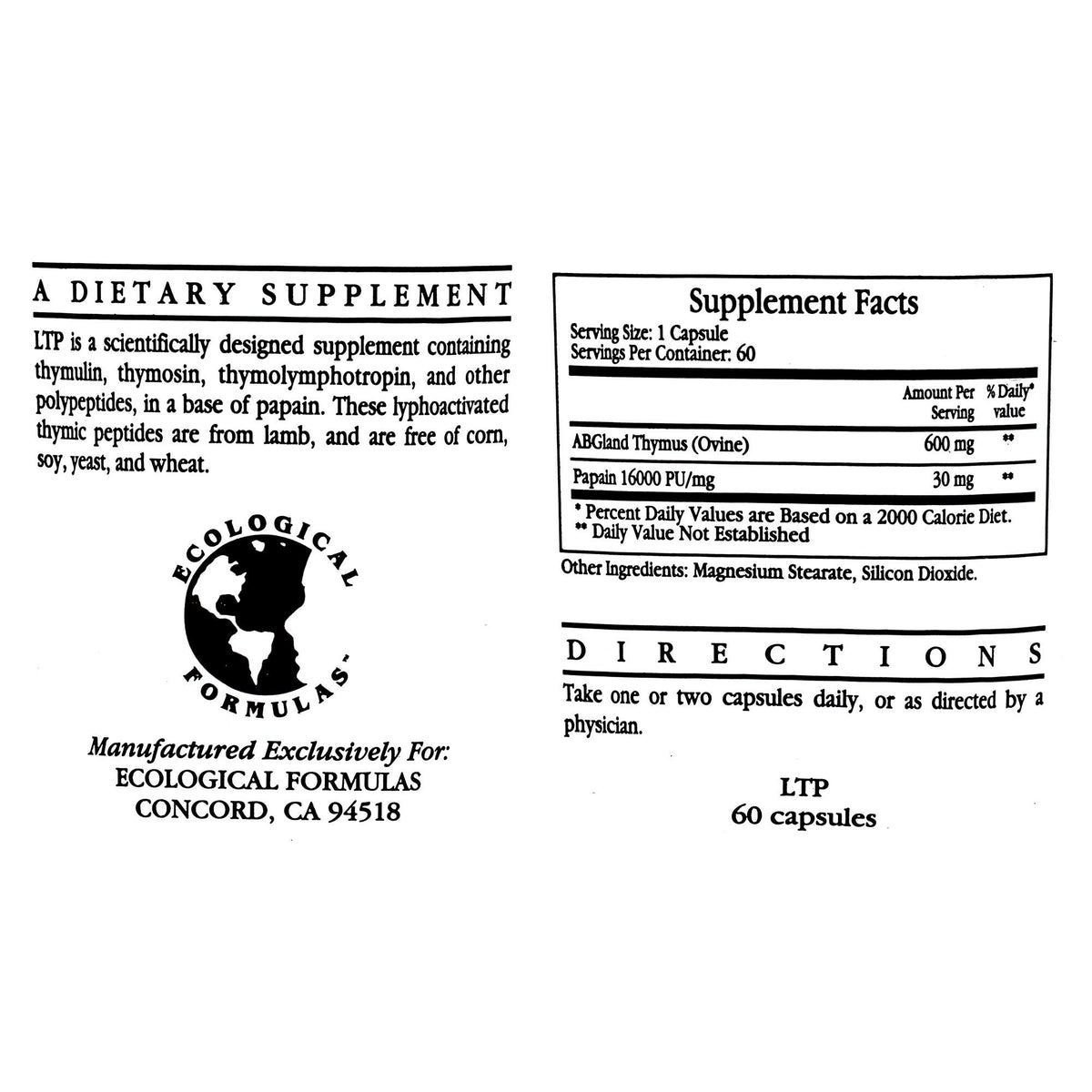 Ecological Formulas LTP Thymic Peptides - image 2