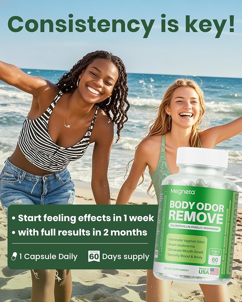MEGNETA Body Deodorizing Supplement, Chlorophyll Supplement