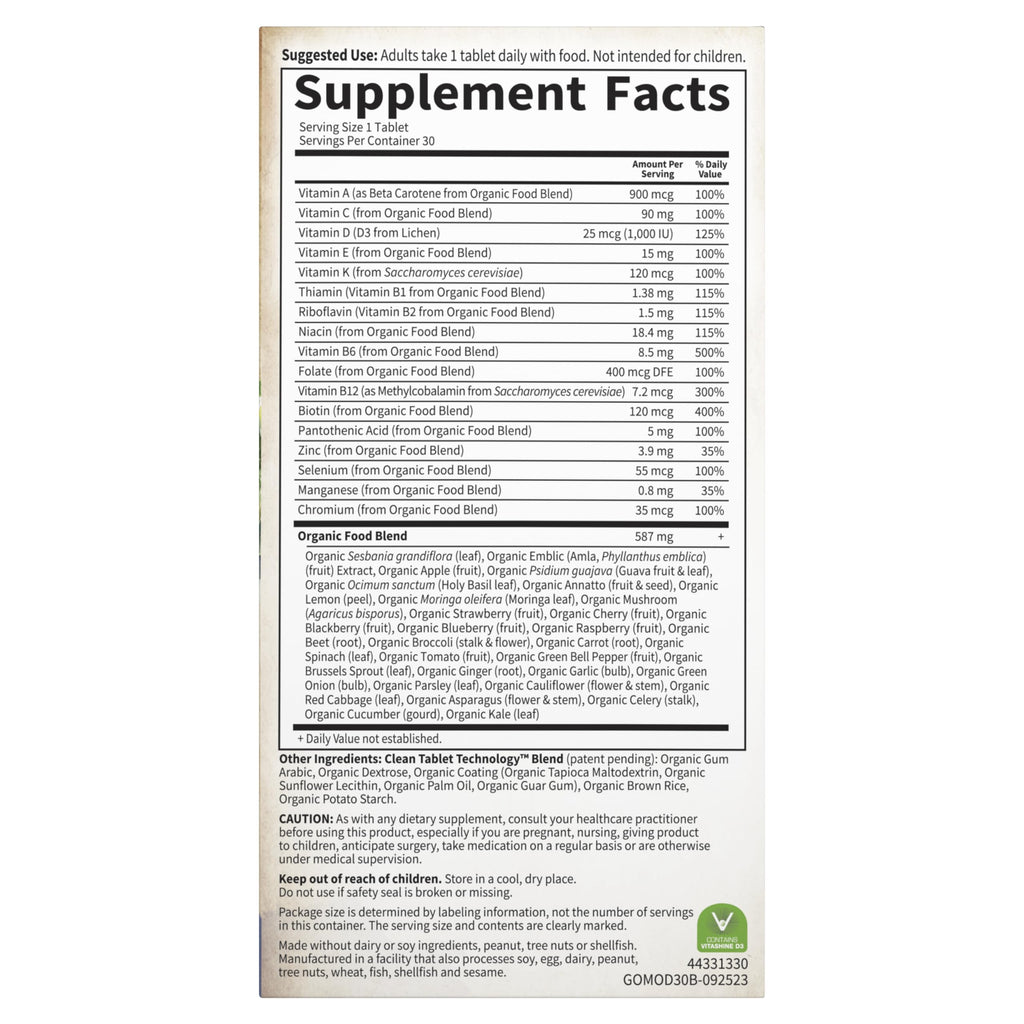 Garden of Life Once Daily Whole Food Multivitamin for Men