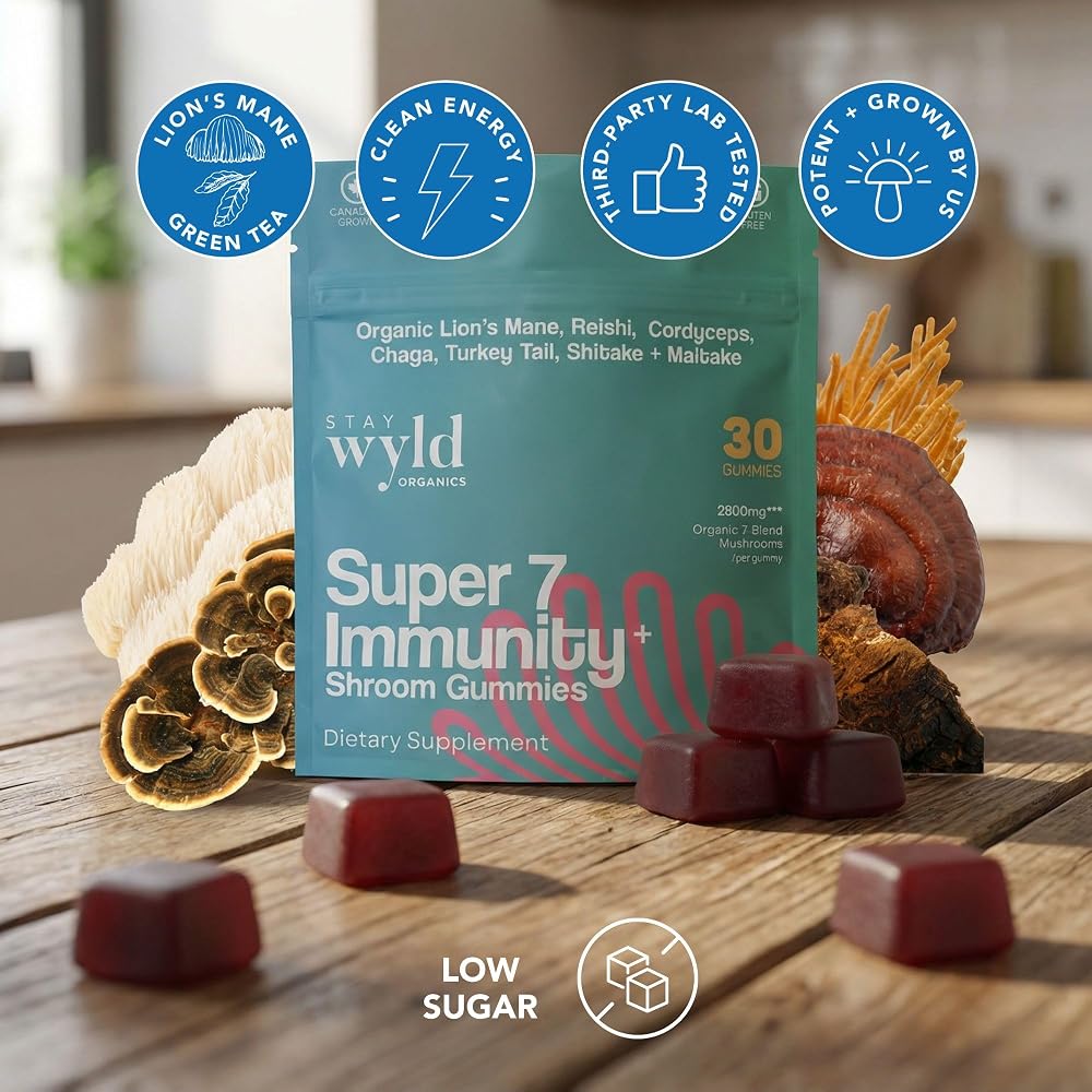 Stay Wyld Organics Super 7 Immunity+ Mushroom Gummies - 30 Count - image 4
