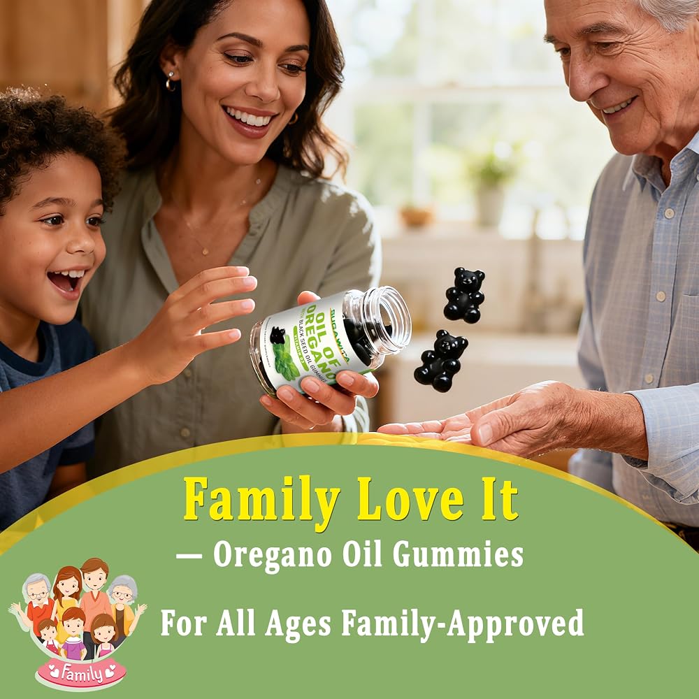 SUGAWITA Oil of Oregano with Black Seed Oil Gummies - 120 Count - image 4