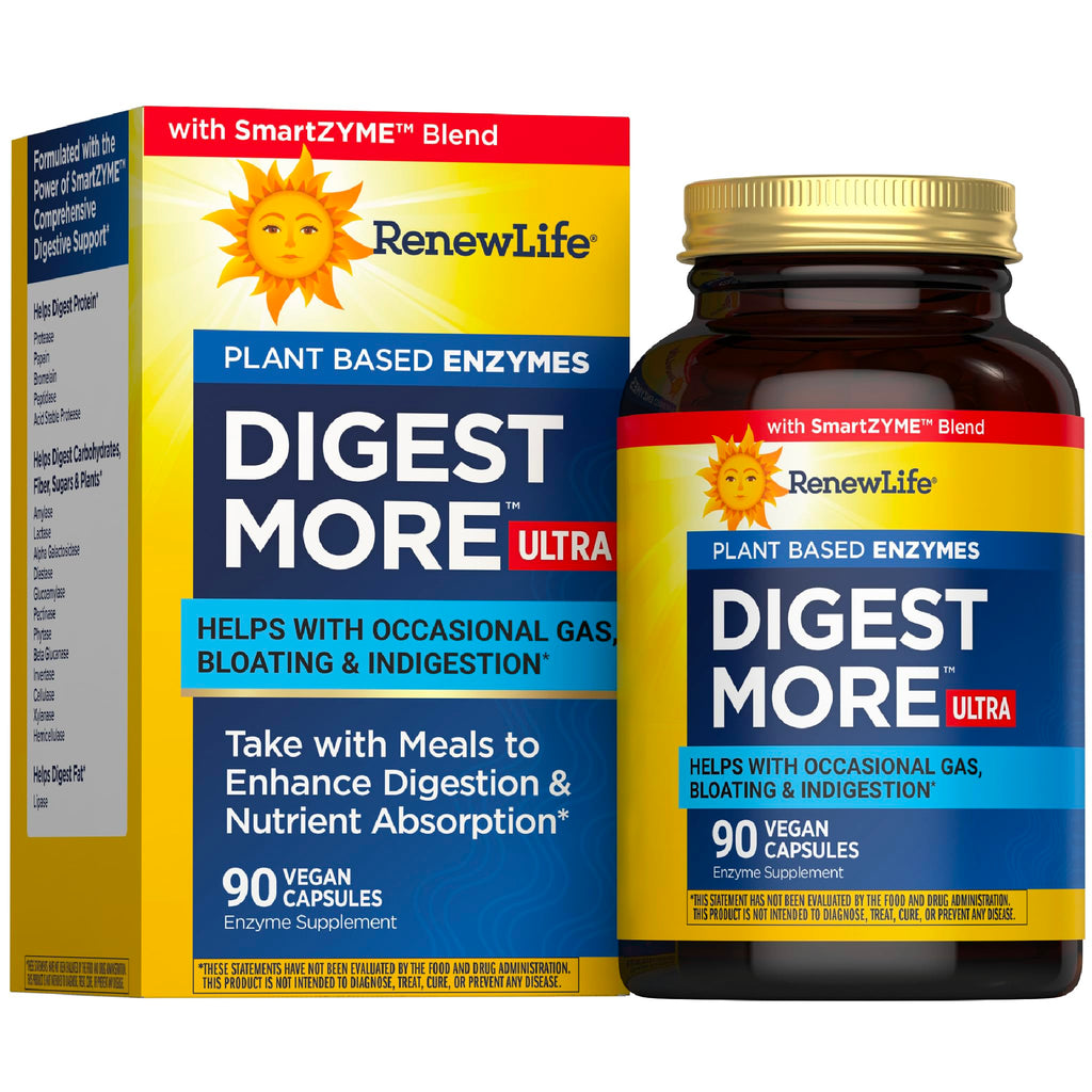 Renew Life DigestMore Ultra Plant-Based Enzymes - 90 Capsules