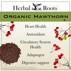 Herbal Roots Organic Hawthorn Berry Capsules 1,200mg - 60 Capsules - image 3