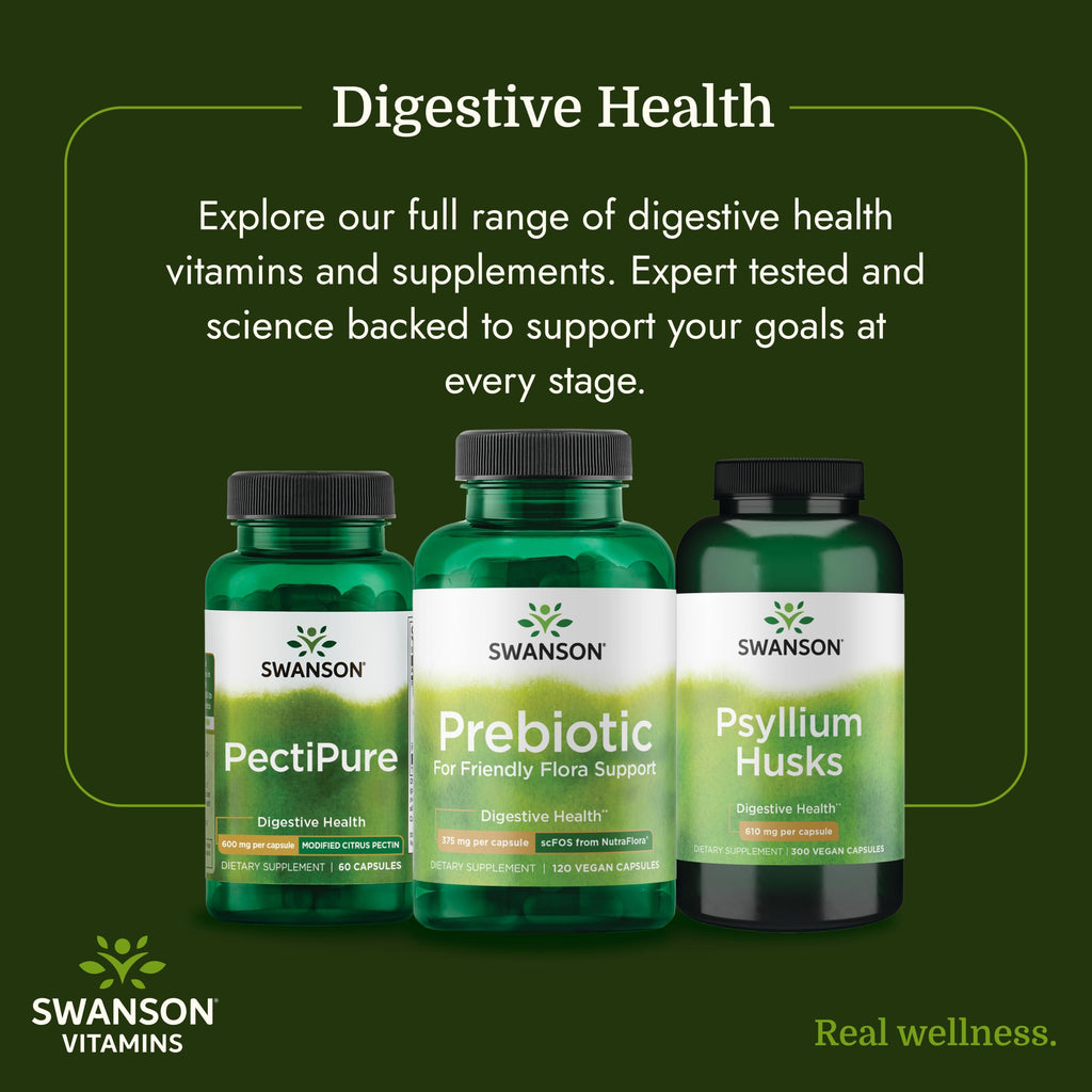 Swanson Prebiotic Fiber Capsules with NutraFlora FOS