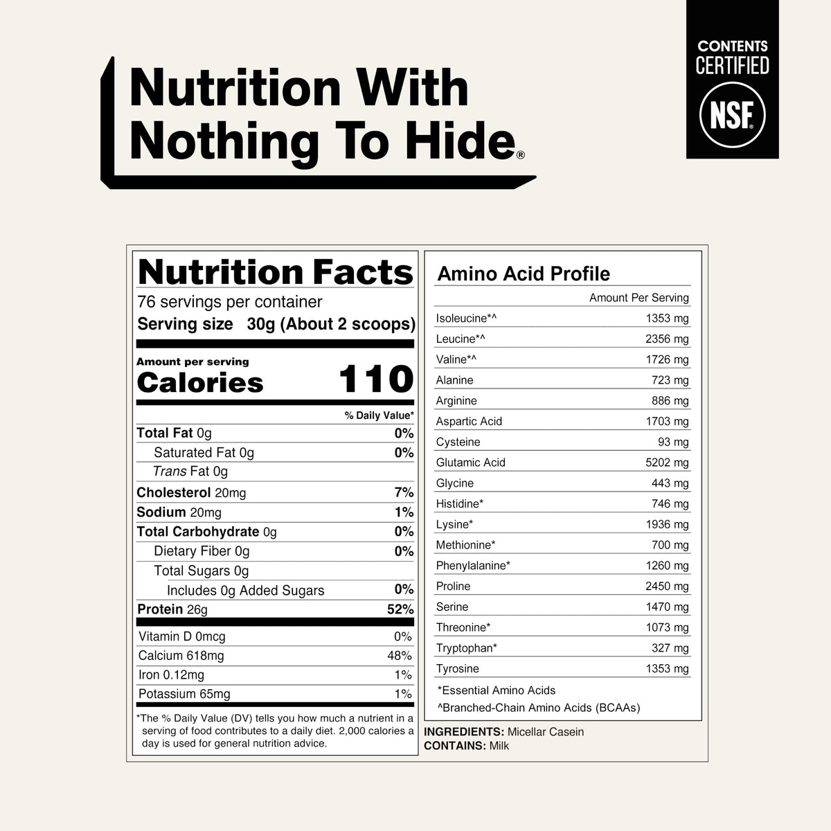 NAKED Casein Micellar Casein Protein Powder - 5 Lb - image 5