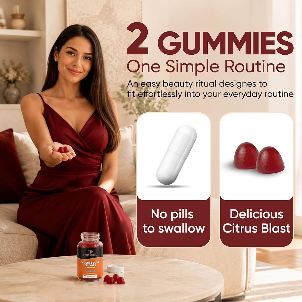 EverBella NutraBoost Beauty Gummies with Biotin & Vitamin C - 60 Count - image 5