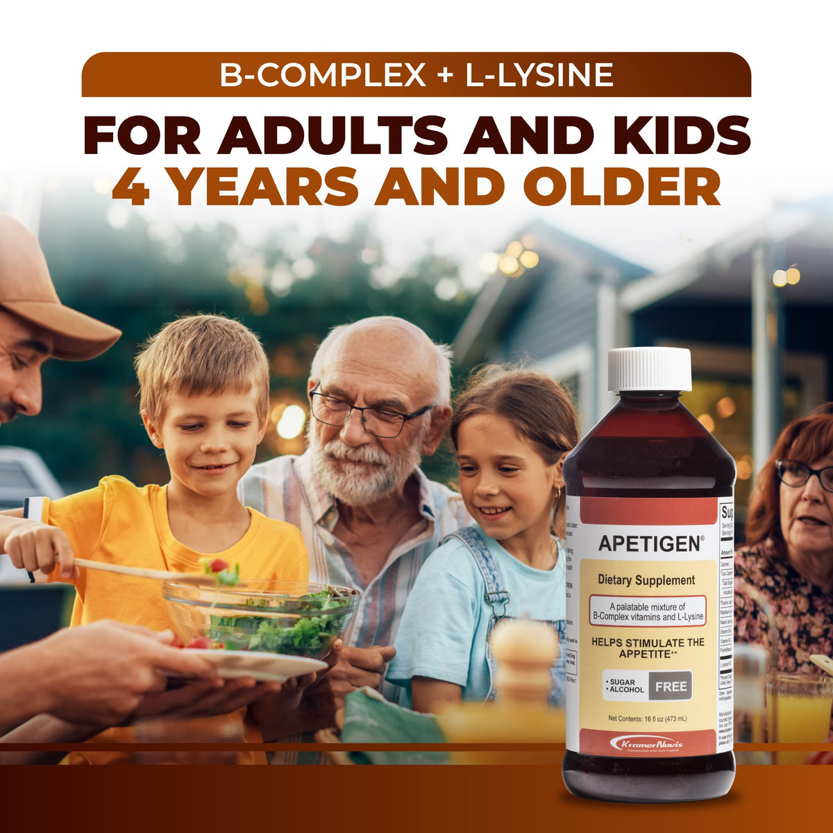 Apetigen Appetite Stimulant Liquid Supplement for Kids & Adults - 16 Fl Oz - image 2