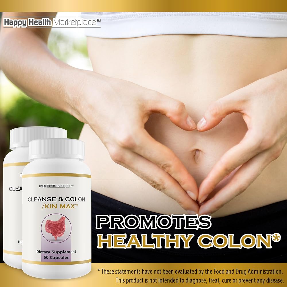 Happy Health Marketplace Cleanse & Colon Kin Max - 60 Capsules - image 5