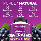 Nutrivein Premium Pure Resveratrol Supplement 1450mg - 120 Capsules - image 6
