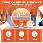 Wild 20 x 0mg Lemon Heat Nicotine Free Pouches No Caffeine - Variation