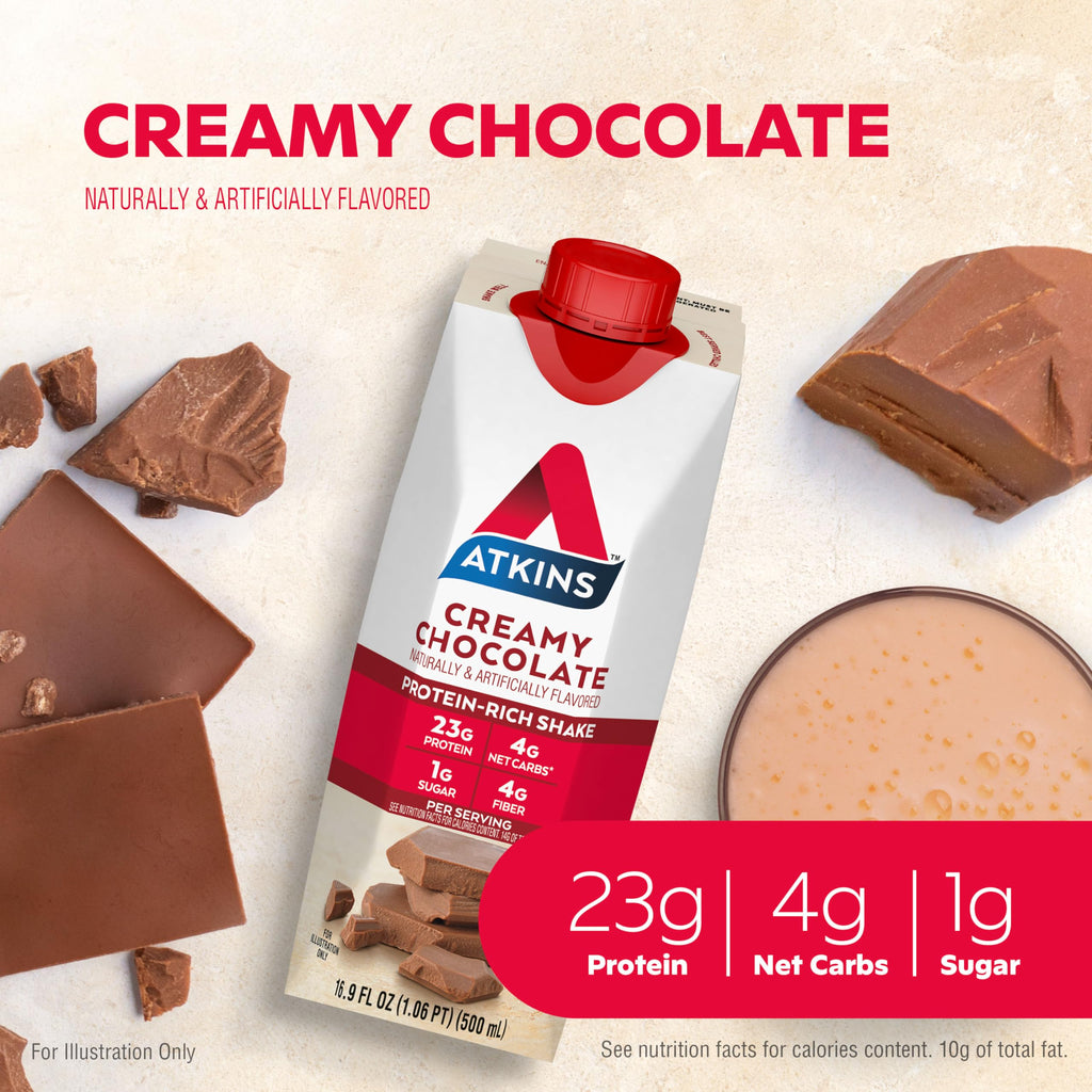 Atkins Creamy Chocolate Meal Size Protein Shake - 12 Count - image 2