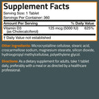 Bronson Vitamin D3 5000 IU - 360 Tablets - image 8