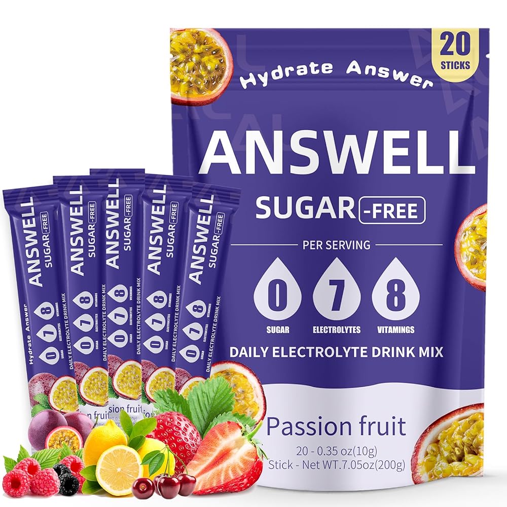 ANSWELL Electrolytes Powder Packets Sugar Free - Liquid Daily IV