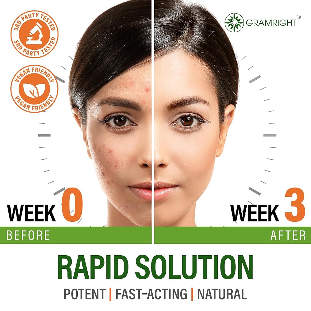 GRAMRIGHT Perfect Skin Pills Clear Skin Supplement - 60 Capsules - image 3