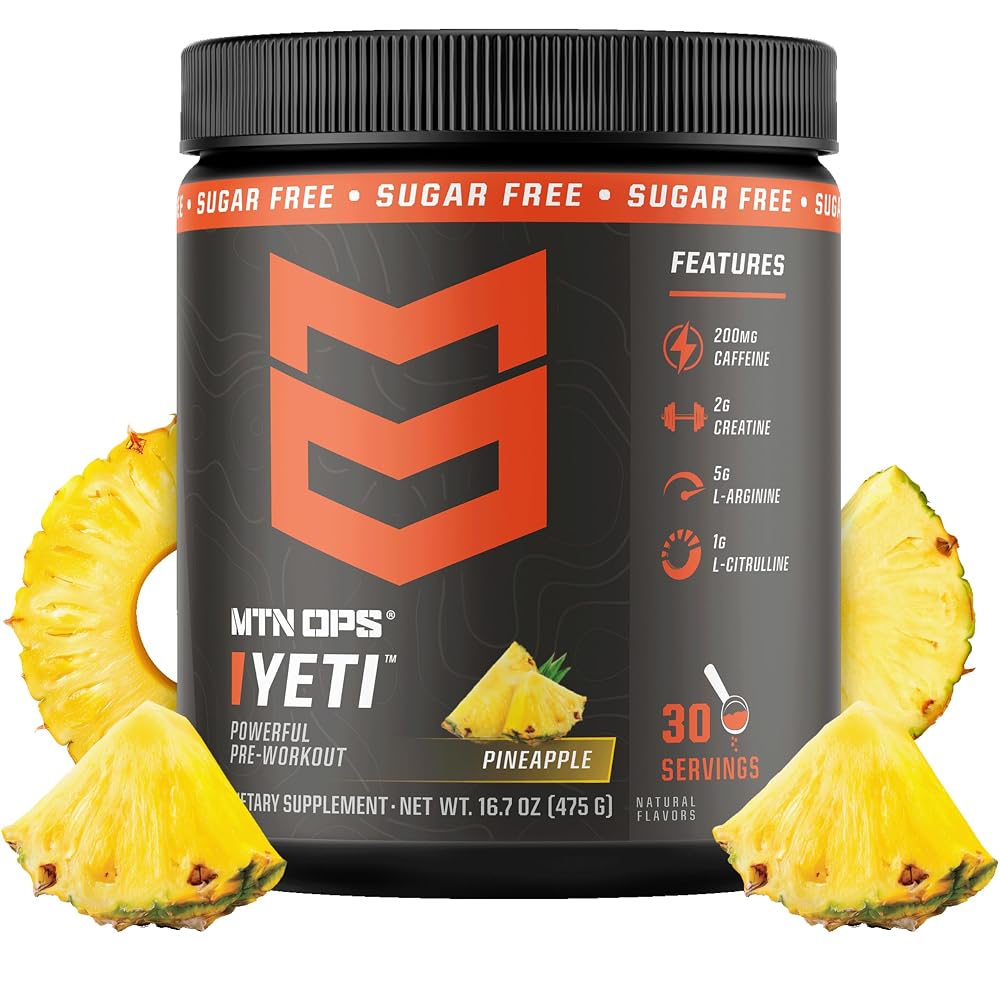 MTN OPS Yeti Pre-Workout Powder Energy Drink with Creatine