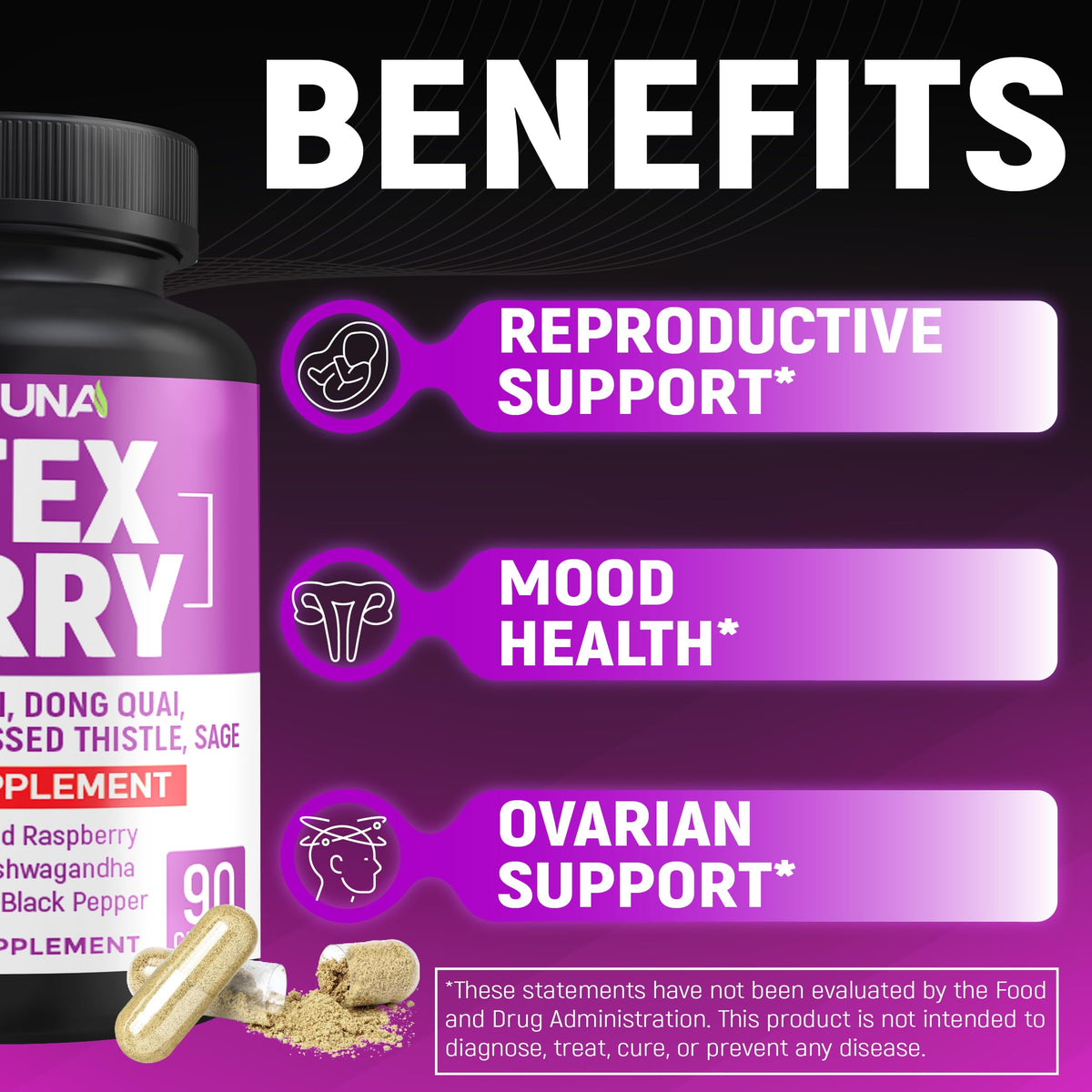 CIVIMUNA Vitex Berry Extract Capsules - 90 Capsules - image 5