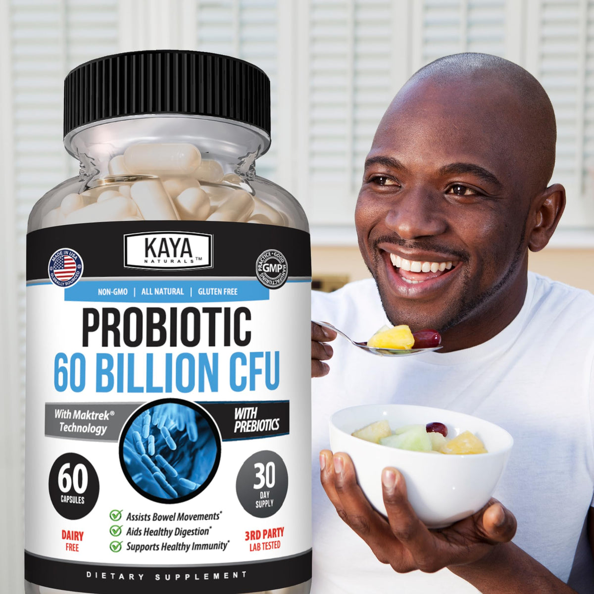Kaya Naturals Probiotic 60 Billion CFU 4 Strains - 60 Capsules - image 8
