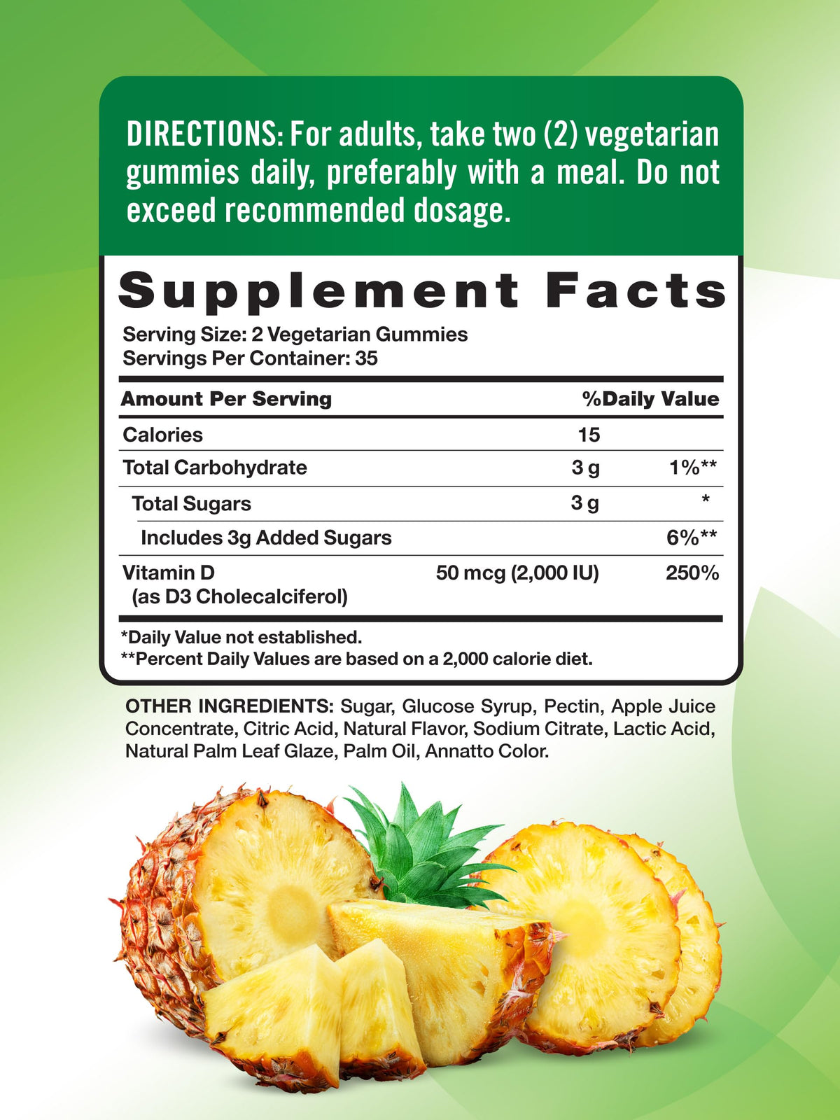 Nature's Truth Vitamin D3 Gummies 2000 IU - 70 Count - image 2
