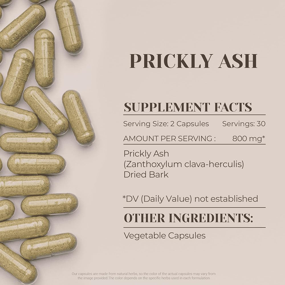 Garden Organics Prickly Ash Herbal Supplement - 60 Vegetarian Capsules - image 3