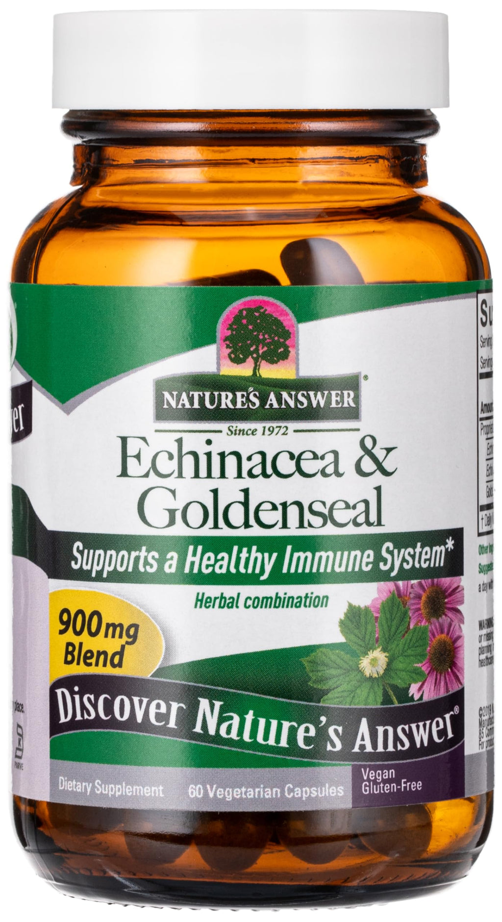 Nature's Answer Echinacea/Goldenseal Vegetarian Capsules - 60 Count - image 4