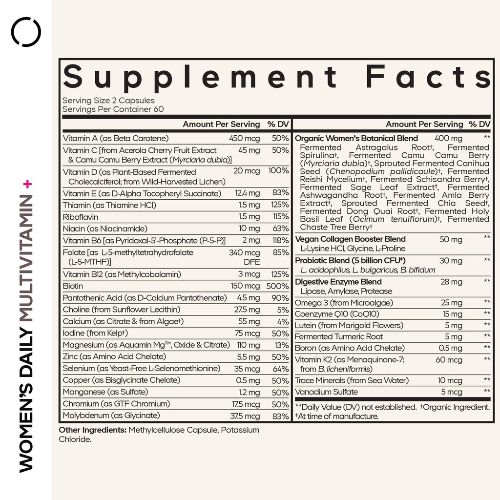 Codeage Women's Daily Multivitamin with 25+ Nutrients - 240 Capsules - image 2