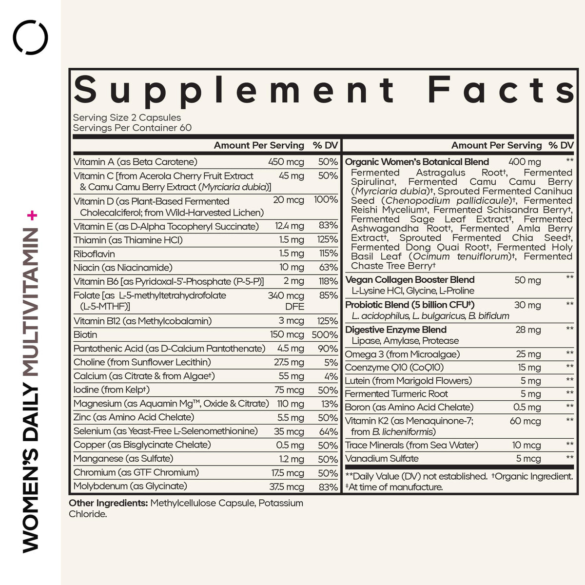 Codeage Women's Daily Multivitamin with 25+ Nutrients - 240 Capsules - image 2