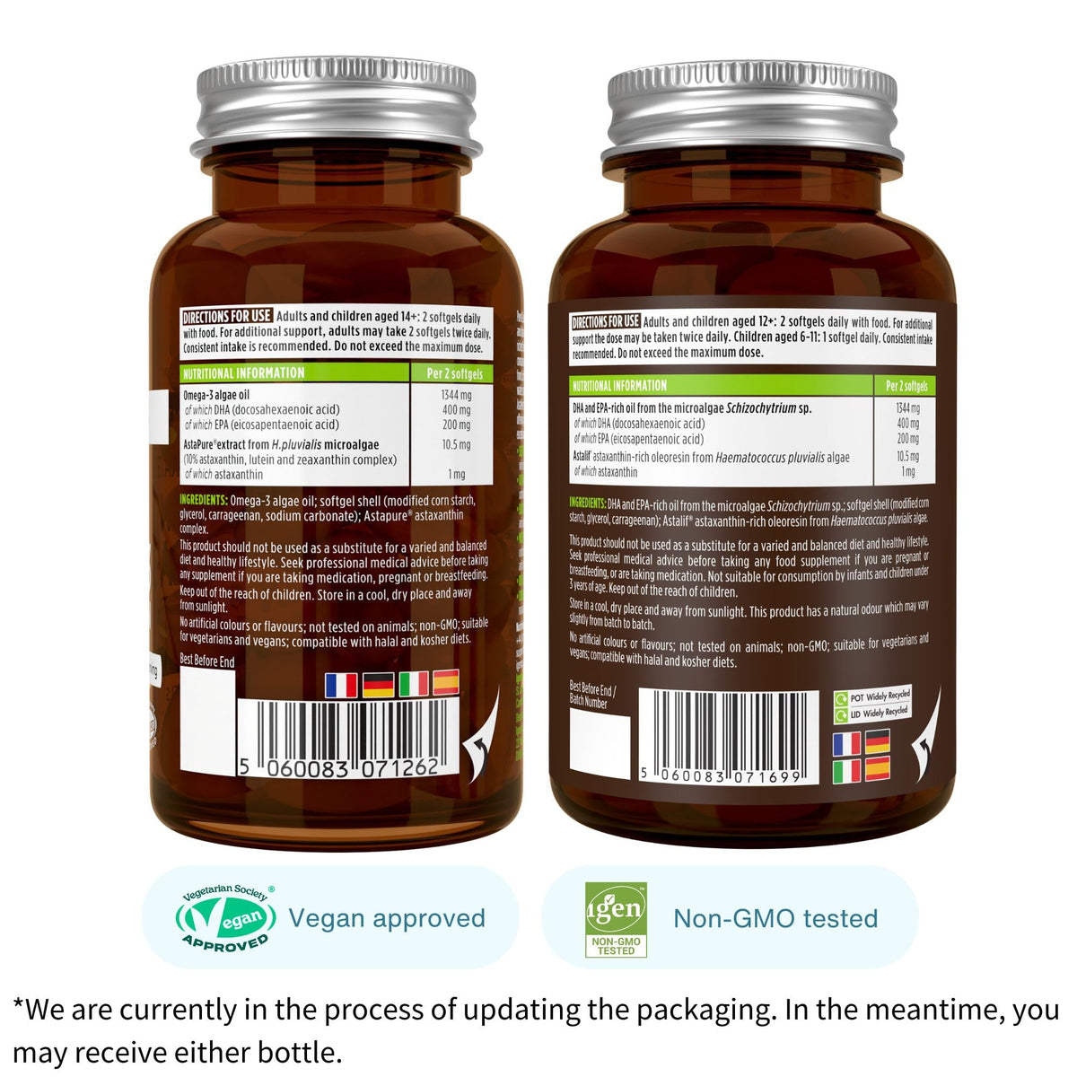 Igennus Vegan Omega 3 Algae Oil EPA DHA 600mg - 180 Softgels - image 6