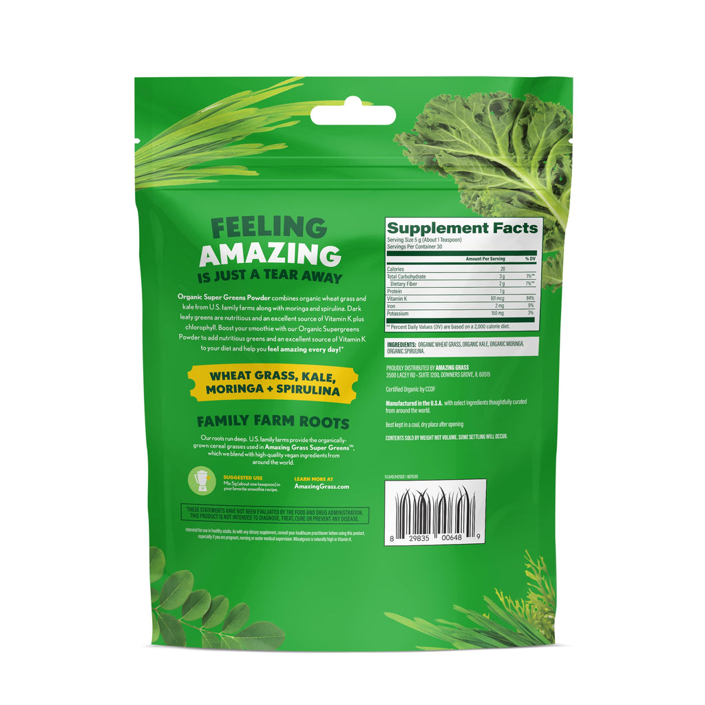 Amazing Grass Super Greens Booster Smoothie Mix Powder - 30 Servings - image 6