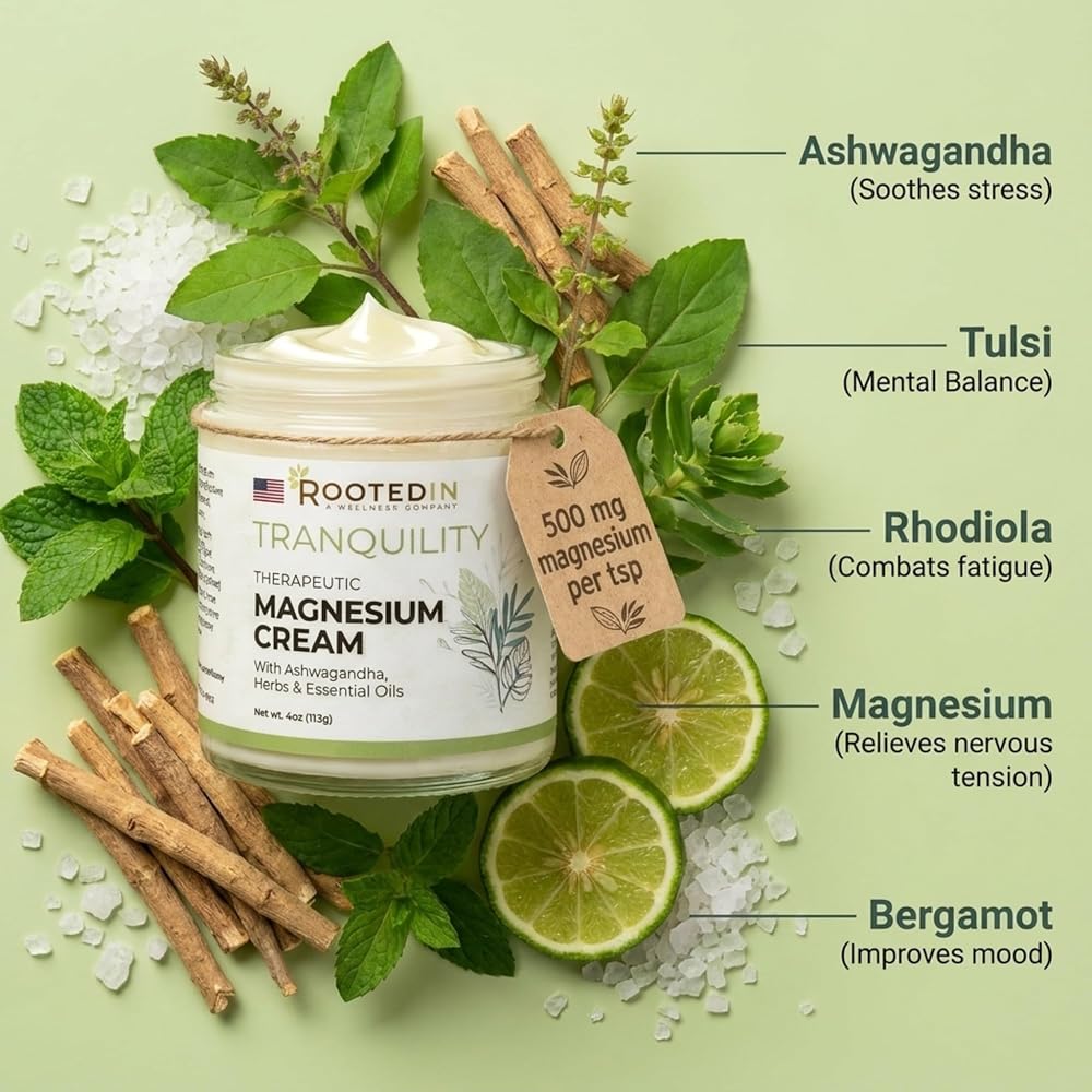 Rooted In Magnesium Lotion for Stress Relief - 4 oz - image 5