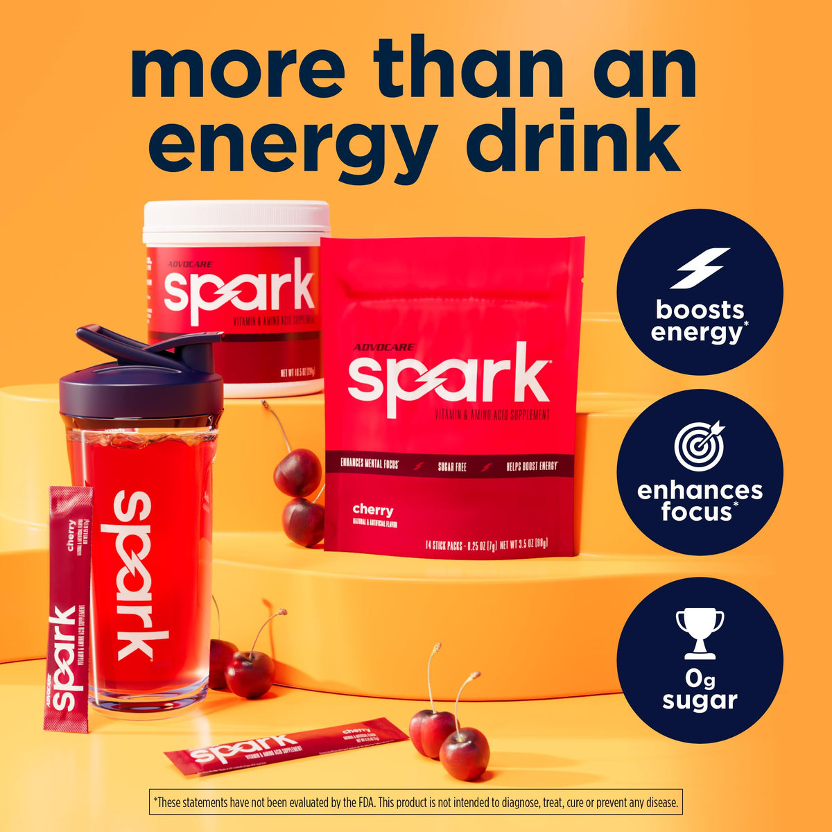 AdvoCare Spark Energy & Focus Drink Mix, Sunrise Grapefruit