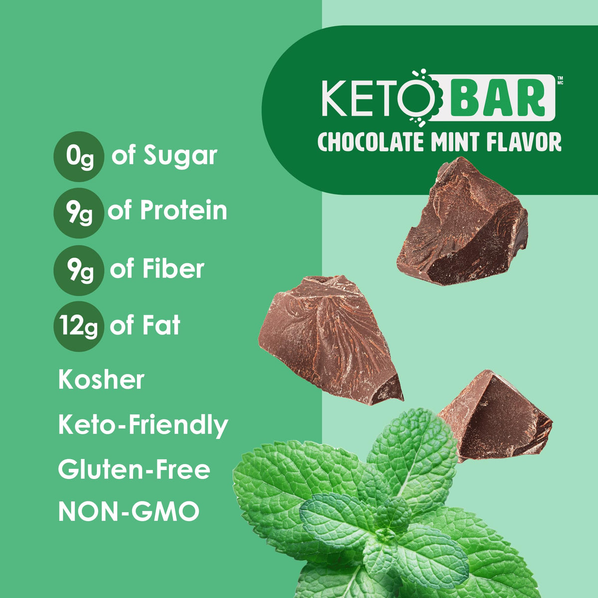 No Sugar Company Keto Bar Mint Chocolate - 12 Count - image 4