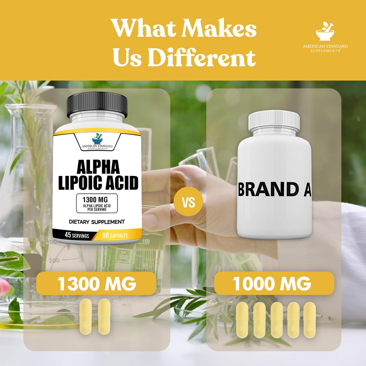 American Standard Supplements Alpha Lipoic Acid 1300mg - 90 Capsules - image 3