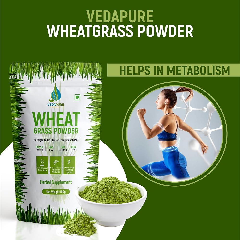 VEDAPURE Organic Wheat Grass Powder 100% Whole-Leaf - 3.5 oz - image 4