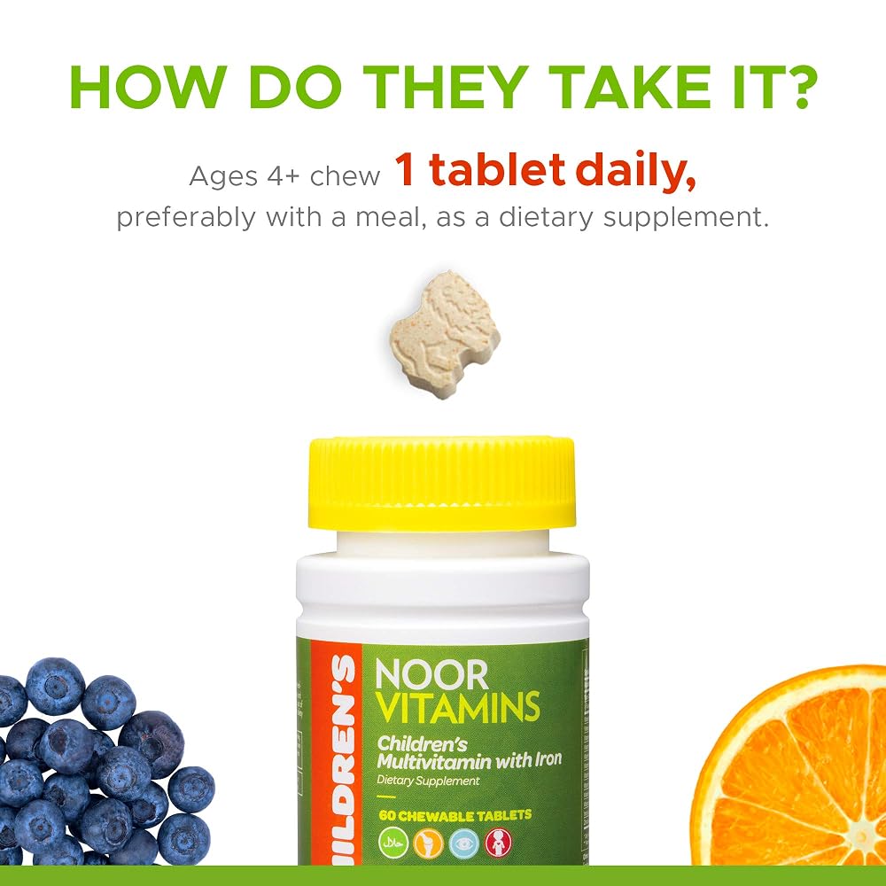 Noor Vitamins Halal Kids Multivitamin Chewable - 60 Count - image 7